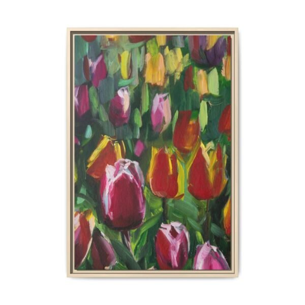 Tulip Garden Reverie – Tulip Garden Wall Art, Premium Matte Framed Canvas