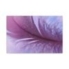 Violet Feather Canvas Wall Art – Dreamy Purple Botanical Nature Decor