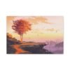 Emberfall Autumn Sunset Landscape Wall Art – Premium Matte Canvas for Modern Interiors