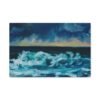 Tempest Horizon — Ocean Storm Canvas Wall Art, Moody Coastal Landscape Decor