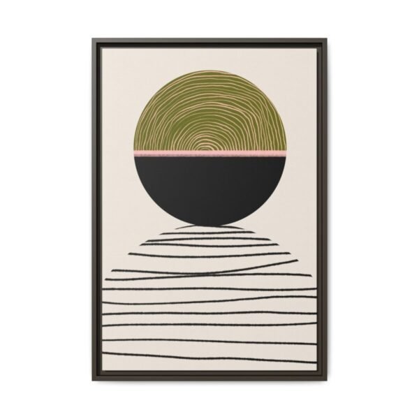 Verdant Horizon – Minimalist Abstract Wall Art, Premium Matte Framed Canvas Decor