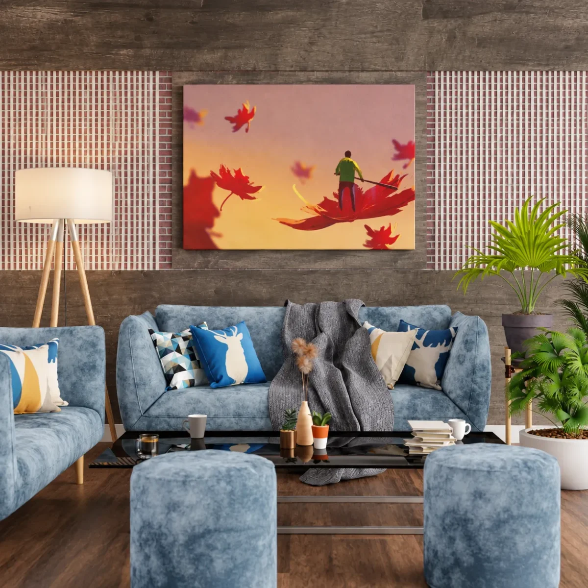Autumn Leaf Dreamscape – Autumn Leaves Wall Art, Premium Matte Canvas, Nature Decor