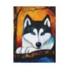 8326920518861777846_2048.jpeg Blue Eyed Wolf Canvas Wall Art, Wildlife Forest Decor for Modern Homes