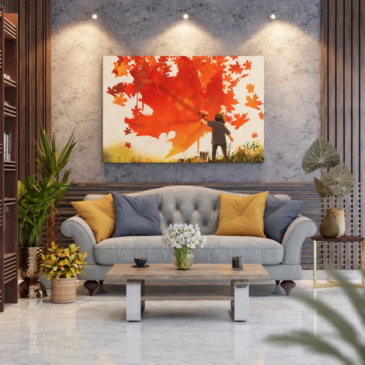 Emberleaf Autumn Painter Wall Art – Premium Matte Canvas for Vibrant Fall Decor