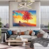 Sunset Wanderer Canvas Wall Art – Premium Matte Landscape, Vibrant Scenic Decor