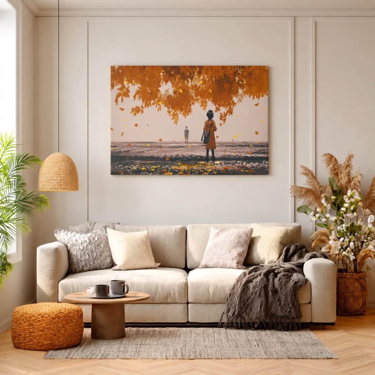 Autumn Farewell – Autumn Landscape Wall Art, Premium Matte Canvas for Modern Interiors