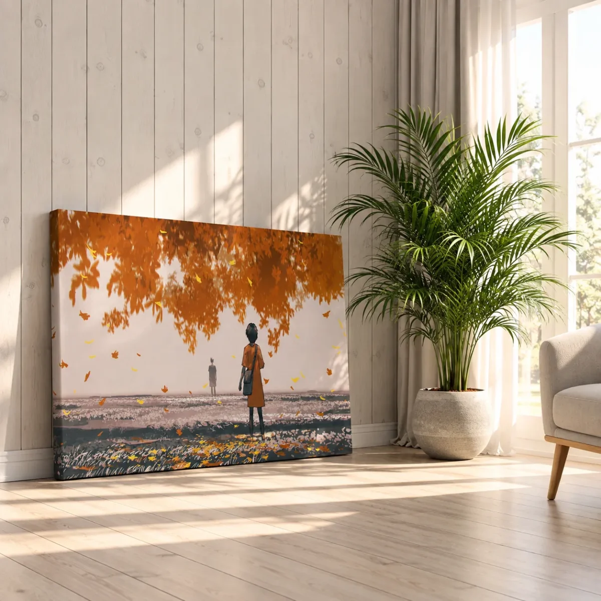 Autumn Farewell – Autumn Landscape Wall Art, Premium Matte Canvas for Modern Interiors