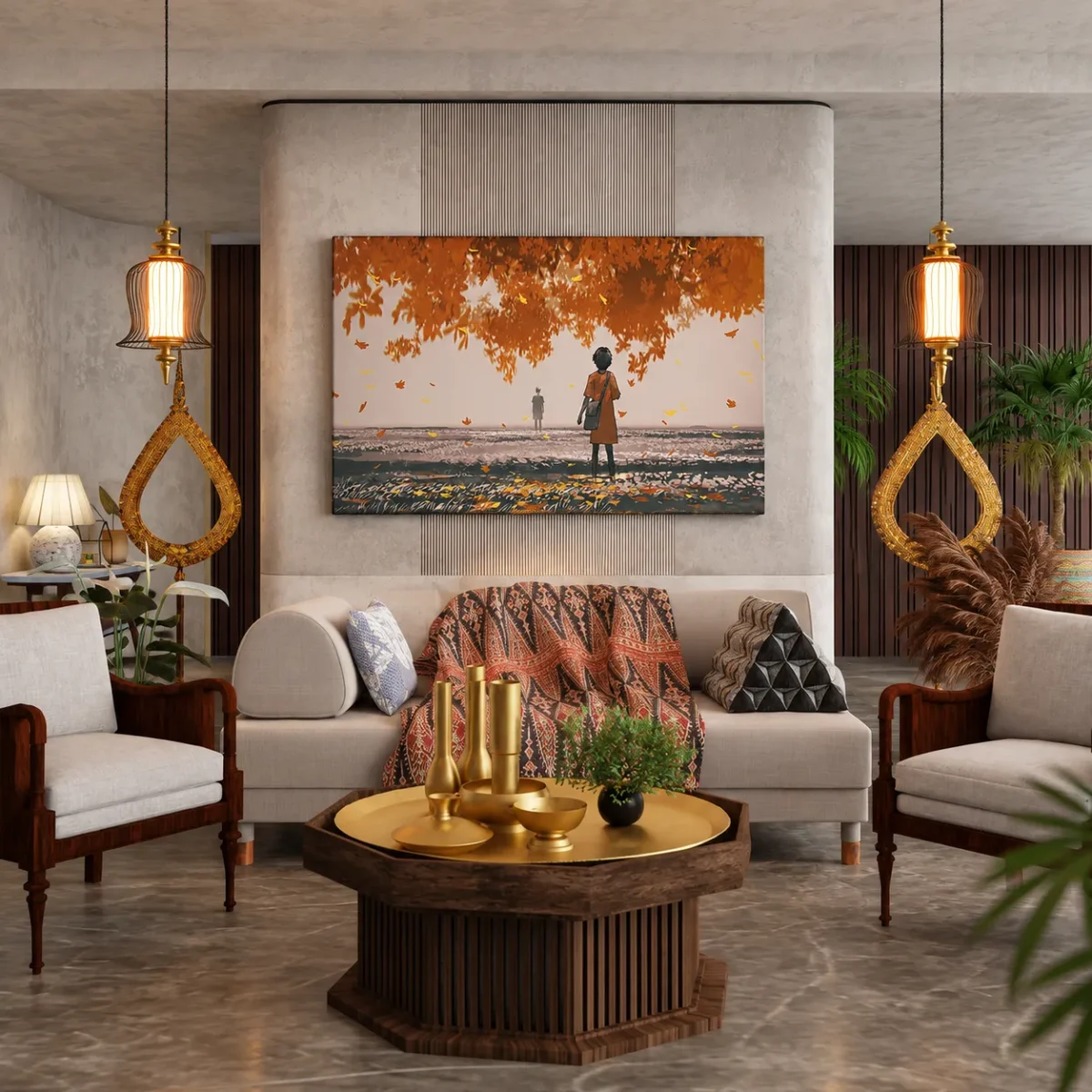 Autumn Farewell – Autumn Landscape Wall Art, Premium Matte Canvas for Modern Interiors
