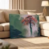 Autumn Ember Tree – Autumn Tree Wall Art, Premium Matte Canvas for Modern Nature Decor