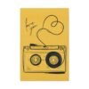 Vintage Cassette Tape Wall Art Canvas, Retro Music Love Decor for Modern Rooms