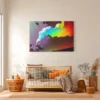 90 (1) Prismatic Leap – Colorful Abstract Wall Art, Premium Matte Canvas for Modern Decor