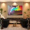 90 (2) Prismatic Leap – Colorful Abstract Wall Art, Premium Matte Canvas for Modern Decor