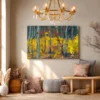 Golden Woodland Reverie – Autumn Forest Canvas Wall Art, Premium Matte Stretched Canvas