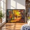 Autumn Ember Trail – Autumn Forest Framed Art Print, Premium Matte Paper Decor