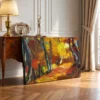 Autumn Ember Trail – Autumn Forest Canvas Wall Art, Premium Matte Stretched Canvas