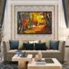 Autumn Ember Trail – Autumn Forest Framed Canvas Wall Art, Premium Matte Finish
