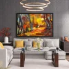 Autumn Ember Trail – Autumn Forest Framed Art Print, Premium Matte Paper Decor