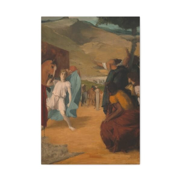 Vintage Equestrian Canvas Wall Art – Classic Horse Scene Fine Art Decor