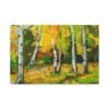 Amber Birch Reverie – Autumn Birch Forest Wall Art, Premium Matte Canvas Decor