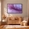 Violet Feather Framed Print – Dreamy Purple Feather Photography Wall Decor