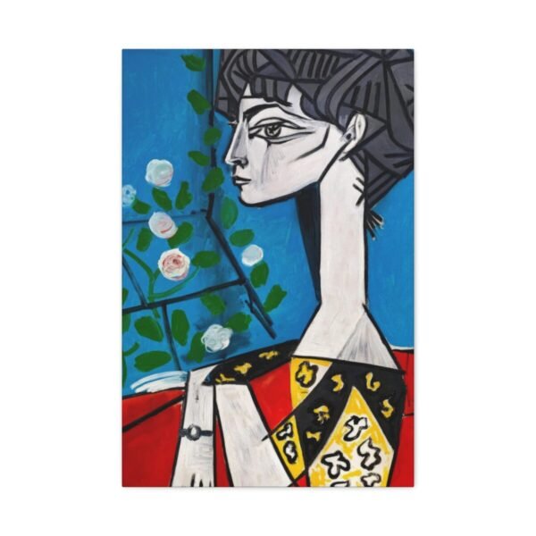 Cubist Portrait Canvas Wall Art | Modern Abstract Matte Canvas for Contemporary Interiors