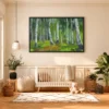 Whispering Birch Forest Wall Art – Nature-Inspired Framed Canvas for Modern Interiors
