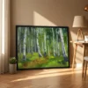 Whispering Birch Forest Wall Art – Elegant Framed Print for Modern Nature Interiors