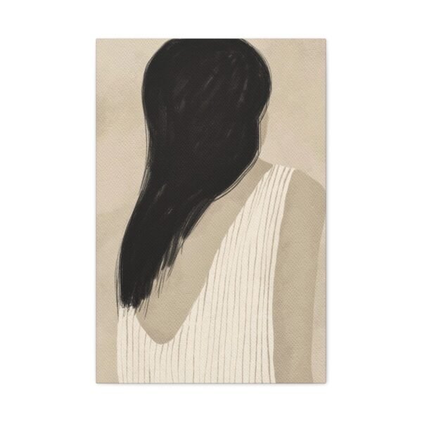 Quiet Silhouette – Minimalist Woman Wall Art, Premium Matte Canvas Decor