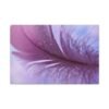Violet Feather Canvas Wall Art – Dreamy Purple Botanical Nature Decor