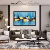 Azure Chromatic | Blue Abstract Wall Art Framed Print for Modern Gallery Interiors
