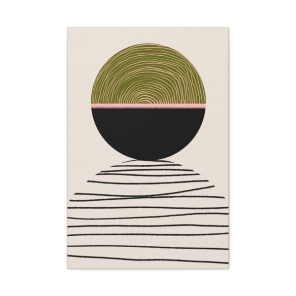 Verdant Horizon – Minimalist Abstract Wall Art, Premium Matte Canvas, Modern Geometric Decor