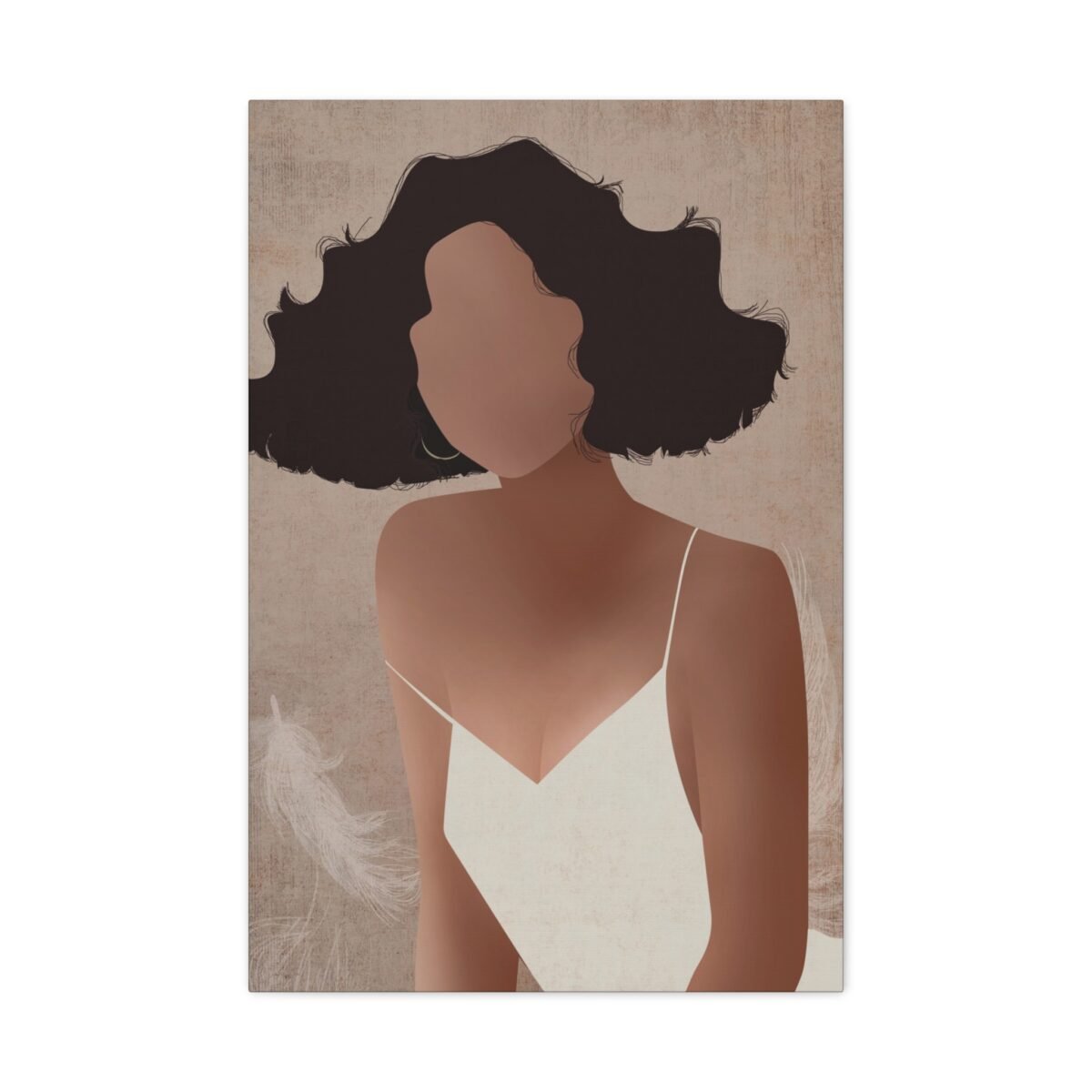 Velvet Muse – Feminine Silhouette Luxury Abstract Wall Art, Premium Matte Canvas for Modern Decor