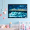 Tempest Horizon — Ocean Storm Framed Art Print, Moody Coastal Seascape Wall Decor