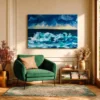 Tempest Horizon — Ocean Storm Canvas Wall Art, Moody Coastal Landscape Decor