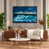 Tempest Horizon — Ocean Storm Framed Art Print, Moody Coastal Seascape Wall Decor