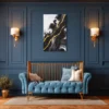 Obsidian Gold Flow – Black Gold Abstract Wall Art, Premium Matte Canvas Decoror