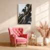Obsidian Gold Flow – Black Gold Abstract Wall Art, Premium Matte Canvas Decoror