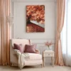 Autumn Lakeside Serenity Wall Art – Premium Matte Canvas for Cozy Fall Decor