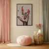 Hearts in Hand Romantic Couple Wall Art – Premium Matte Framed Canvas Decor