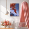 Crimson Flight Abstract Woman Wall Art, Premium Matte Canvas, Contemporary Decor