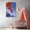 Crimson Flight Abstract Woman Wall Art, Premium Matte Canvas, Contemporary Decor