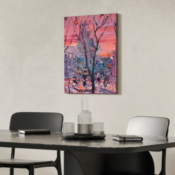 Torn Horizons Modern Abstract Landscape Wall Art – Premium Matte Stretched Canvas