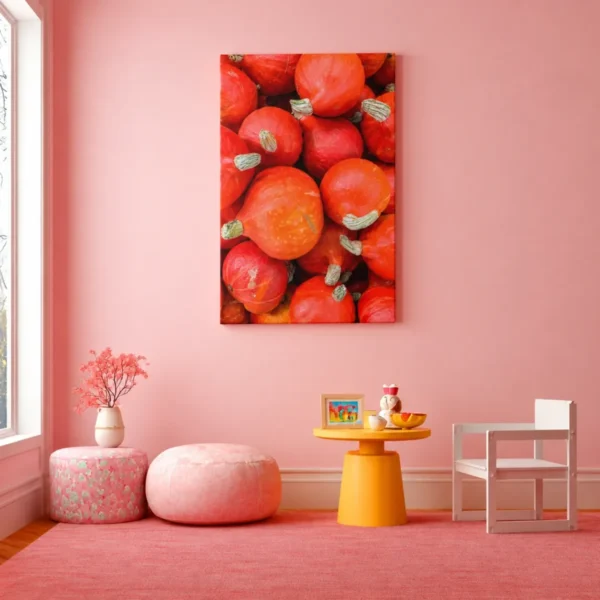 Autumn Gourd Abundance – Pumpkin Harvest Wall Art, Premium Matte Canvas