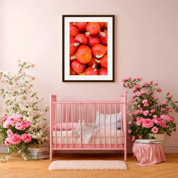 Autumn Gourd Abundance – Pumpkin Harvest Wall Art, Premium Matte Framed Print