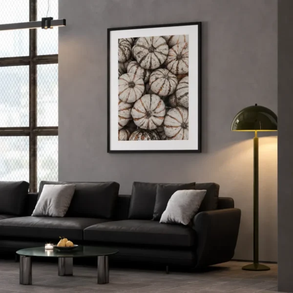 Harvest Whisper – Neutral Pumpkin Wall Art, Premium Matte Framed Prints Decor