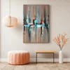 Tidal Mosaic Textured Abstract Canvas Wall Art, Premium Matte Modern Decor