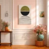 Verdant Horizon – Minimalist Abstract Wall Art, Premium Matte Canvas, Modern Geometric Decor