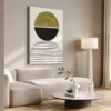 Verdant Horizon – Minimalist Abstract Wall Art, Premium Matte Canvas, Modern Geometric Decor