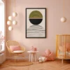 Verdant Horizon – Minimalist Abstract Wall Art, Premium Matte Framed Canvas Decor