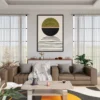 Verdant Horizon – Minimalist Abstract Wall Art, Premium Matte Framed Canvas Decor